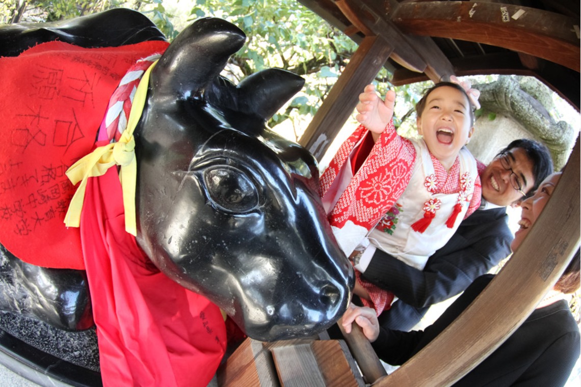 スマイルハンターが出張撮影した家族写真(キッズ,ベビーフォト)などが写った「七五三ロケーション撮影」の家族写真