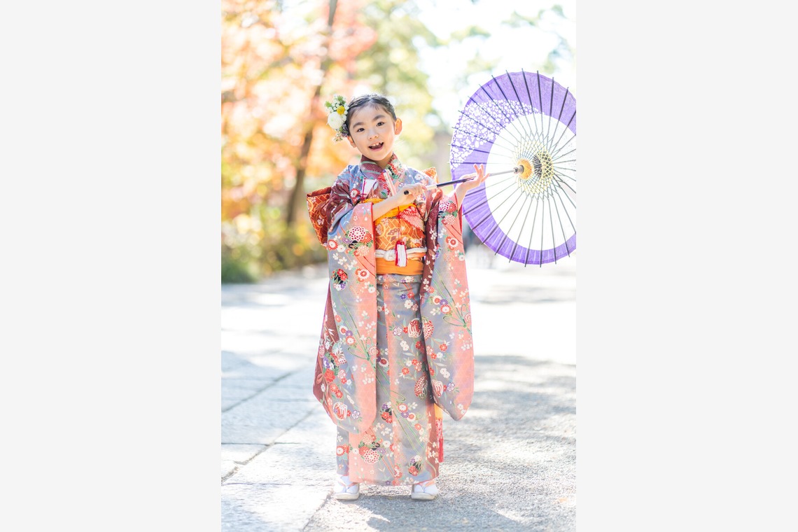 森元こずえが出張撮影した家族写真(キッズ,ベビーフォト)などが写った「七五三」の家族写真