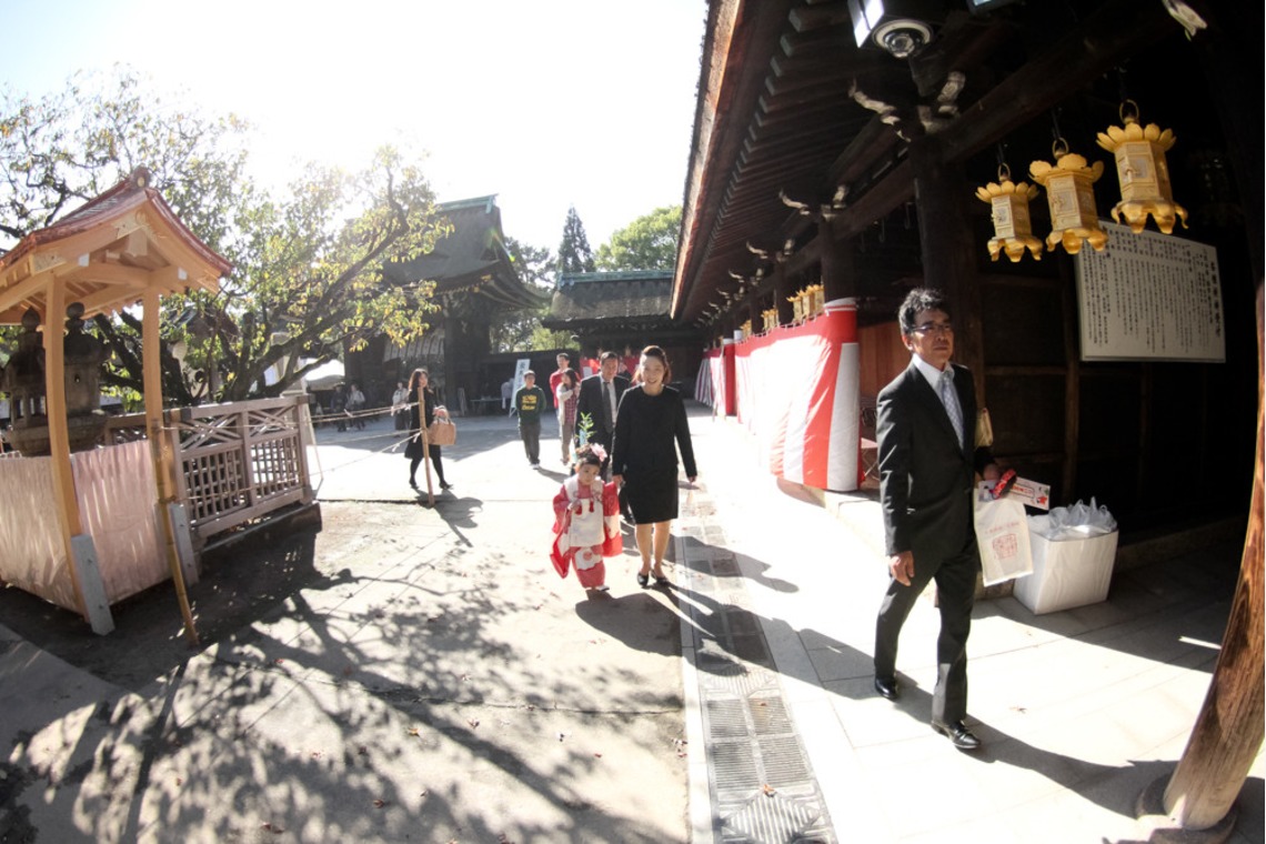 スマイルハンターが出張撮影した家族写真(キッズ,ベビーフォト)などが写った「七五三ロケーション撮影」の家族写真