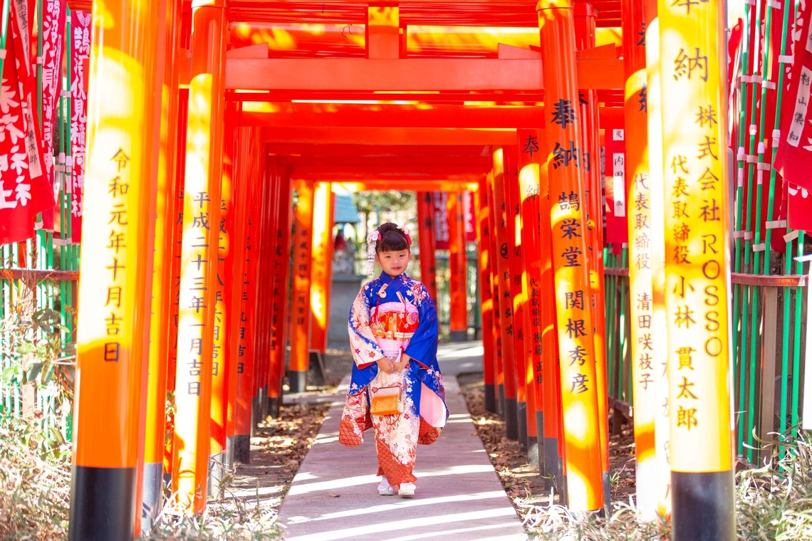 T.Matsumuraが出張撮影した家族写真(キッズ,ベビーフォト)などが写った「七五三＠鵠沼伏見稲荷神社」の家族写真