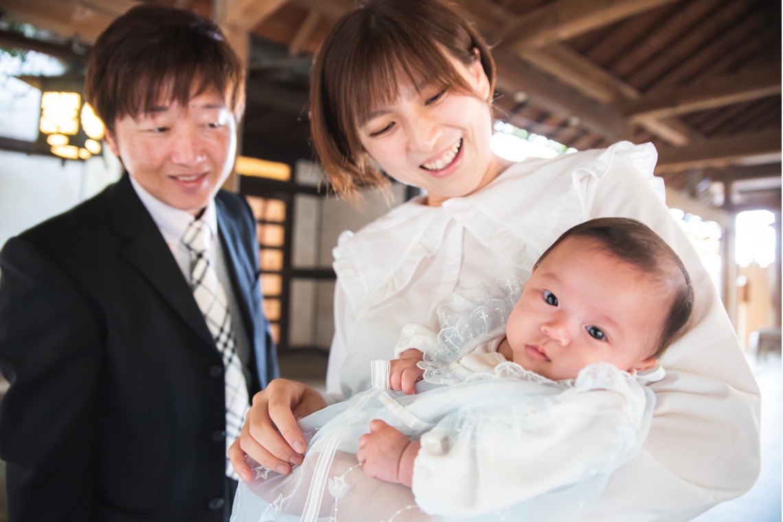 山下　剛が出張撮影した家族写真(キッズ,ベビーフォト)などが写った「お宮参り撮影」の家族写真