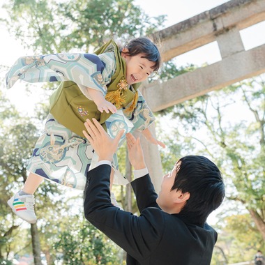 玉城　肇が出張撮影した「七五三撮影」の家族写真