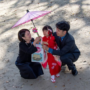 辻 充彦が出張撮影した「七五三」の家族写真