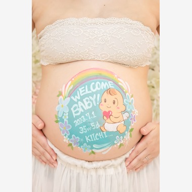 スマイルグローバルフォトが撮影した「マタニティフォト in スタジオ」の写真