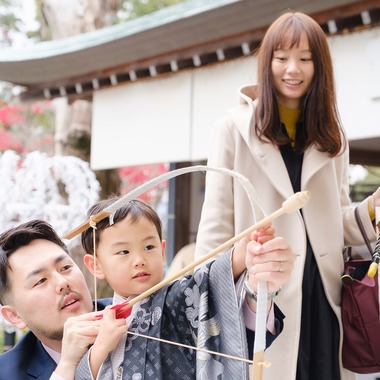 高夏写真店が出張撮影した「七五三の撮影」の家族写真