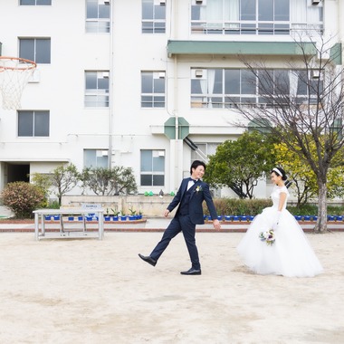 株式会社Ervaが撮影した「結婚式前撮り（校舎にて）」の写真