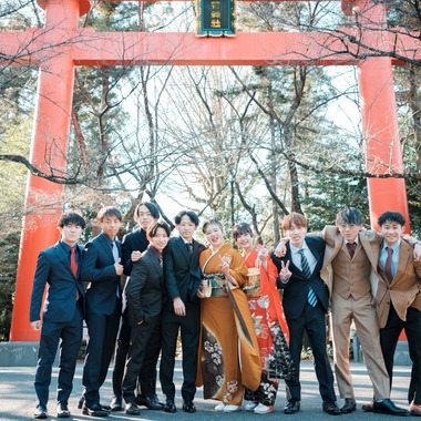 ワイヤリングが出張撮影した「成人式、卒業式」の家族写真