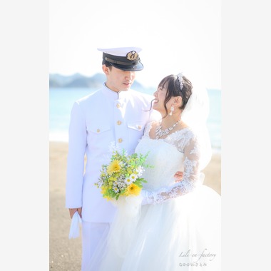 なかがわさとみが撮影した「海ロケ出張撮影」のウェディングフォト