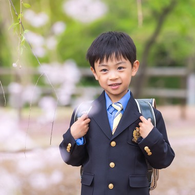 Minminが出張撮影した「入学」の家族写真