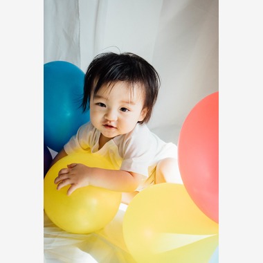 ヨシダミクが出張撮影した「1歳お誕生日」の家族写真