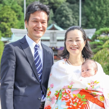 かわもとじゅんいち【Jun3photo】が出張撮影した「お宮参り」の家族写真