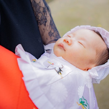 橋本祐里子（まるちゃん）が撮影した「仲良し親族のお宮参り＠稲毛浅間神社」の写真