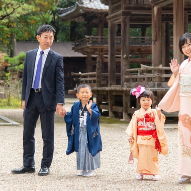 合同会社優希photoが出張撮影した「七五三写真」の家族写真