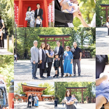 大森光太郎・K-PHOTOが出張撮影した「お宮参り撮影」の家族写真