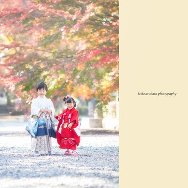 荒畑けいこが出張撮影した「七五三（５歳、３歳）」の家族写真
