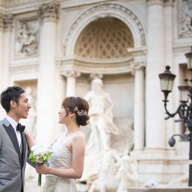 Kyoko Ide Photographyが撮影した「ローマフォトウェディング- トレビの泉、スペイン広場、ポポロ広場、ナボーナ広場、パンテオン」のウェディングフォト