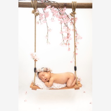 荒畑けいこが出張撮影した「ニューボーンフォト」の家族写真