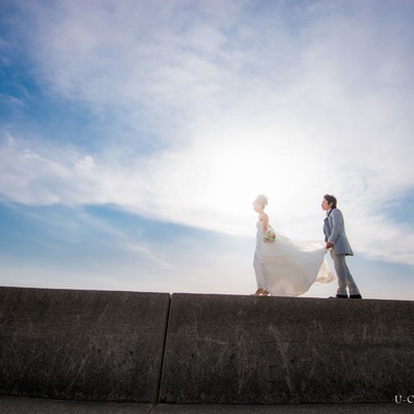 U-CONCENT (香川裕貴)が撮影した「ドレスロケーション前撮り りんくう公園」のウェディングフォト