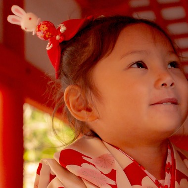 時の記録者が撮影した「七五三サンプル」の写真