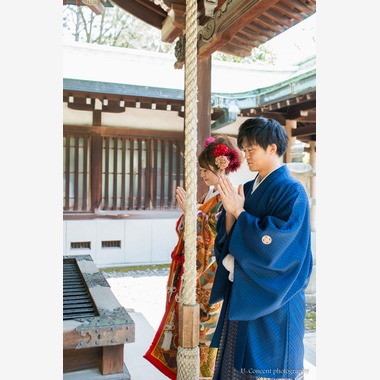 U-CONCENT (香川裕貴)が撮影した「和装ロケーション前撮り_大阪城公園」のウェディングフォト