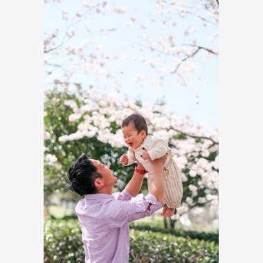 moufotoが撮影した「桜ファミリーフォト」の写真