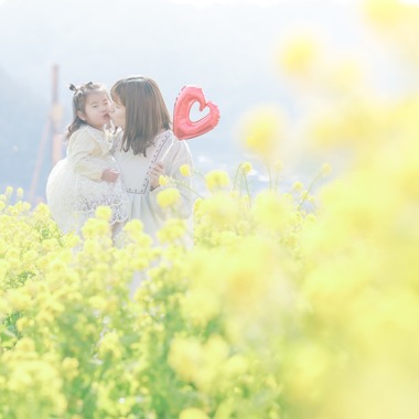 氏家惇志が撮影した「笠岡ベイファーム　菜の花✖︎ファミリー」の写真