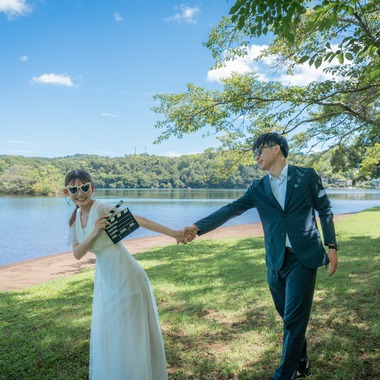 鈴木美咲が撮影した「一碧湖でウェディングフォト」の写真
