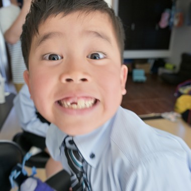 寫樂斎が撮影した「卒園・入学記念（三家族）」の写真