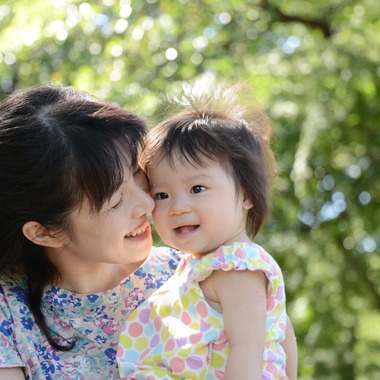 栗原美穂が撮影した「「光緑あふれる親子ショット」」の写真