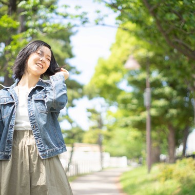 汐音が撮影した「春の公園でプロフィール写真」の写真