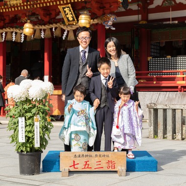 ストロボ　フォトサービスが撮影した「宮城県内ファミリー記念日の出張撮影」の写真