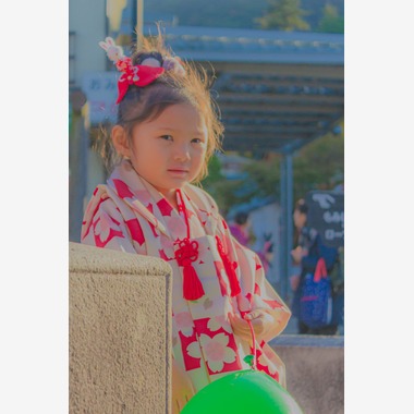 時の記録者が撮影した「七五三サンプル」の写真