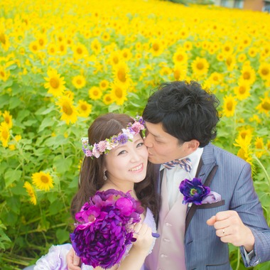 阿部写真館　徳島本店（北原 慎也）が撮影した「ひまわり　菜の花ロケーションフォト」の写真