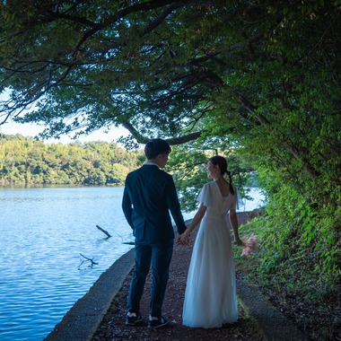鈴木美咲が撮影した「一碧湖でウェディングフォト」の写真