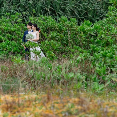 和田海人が撮影した「ロケーション前撮り撮影」のウェディングフォト