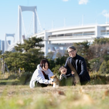 寫樂斎が撮影した「家族写真（お台場）」の写真