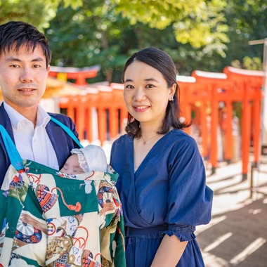 CREATIVE HOUSEが出張撮影した「お宮参り」の家族写真