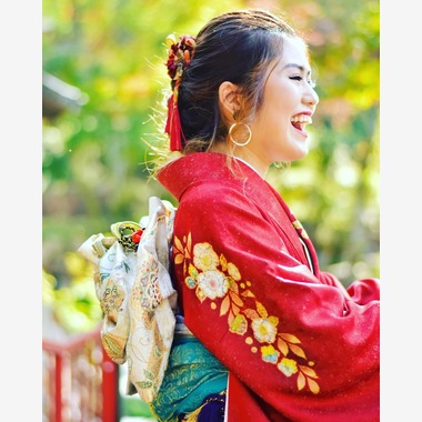 タコヤキが出張撮影した「成人式前撮り、後撮り」の家族写真