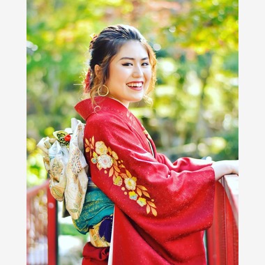 タコヤキが出張撮影した「成人式前撮り、後撮り」の家族写真