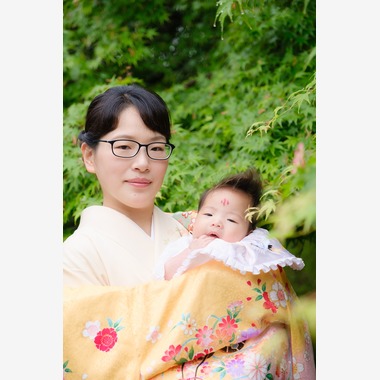 高夏写真店が出張撮影した「お宮参りの撮影」の家族写真