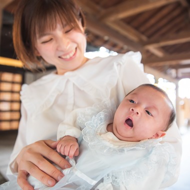 山下　剛が出張撮影した「お宮参り撮影」の家族写真