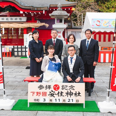 山下　剛が出張撮影した「お宮参りの撮影」の家族写真