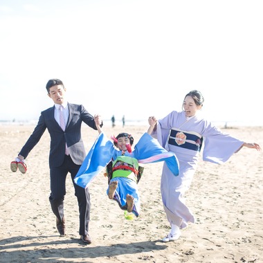 荒畑けいこが出張撮影した「七五三撮影」の家族写真