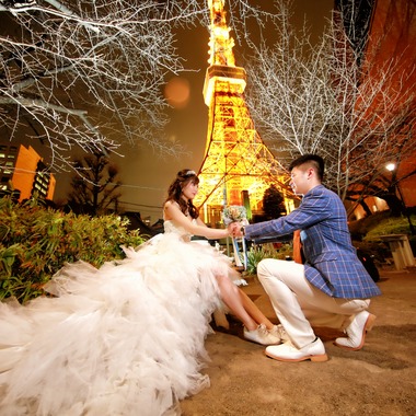 8StarWeddingが撮影した「東京タワー」のウェディングフォト