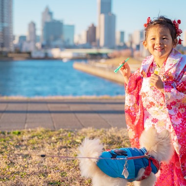 せおまさよが出張撮影した「豊洲公園」の家族写真
