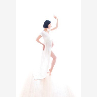 サキヤマ リエが出張撮影した「マタニティフォト（本厚木/カメラマン自宅撮影/衣装・背景あります)」の家族写真