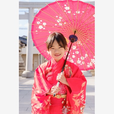 高夏写真店が出張撮影した「七五三の撮影」の家族写真