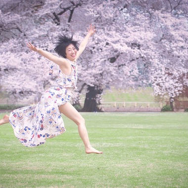 naru2photoが出張撮影した「節目BD撮影（桜）」の家族写真