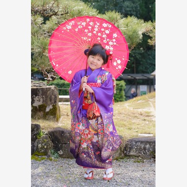 高夏写真店が出張撮影した「七五三の撮影」の家族写真