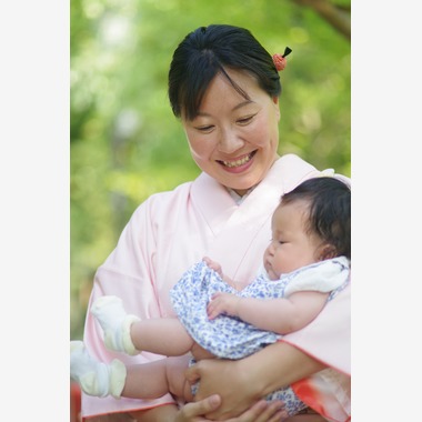 黒沢　茂が出張撮影した「お宮参り鶴岡八幡宮」の家族写真